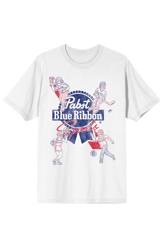 Pabst Blue Ribbon Sports Graphic Tee for Men-XXL