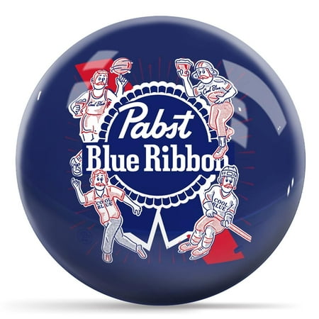 Pabst Blue Ribbon Sports Guys Bowling Ball - Blue 8lbs