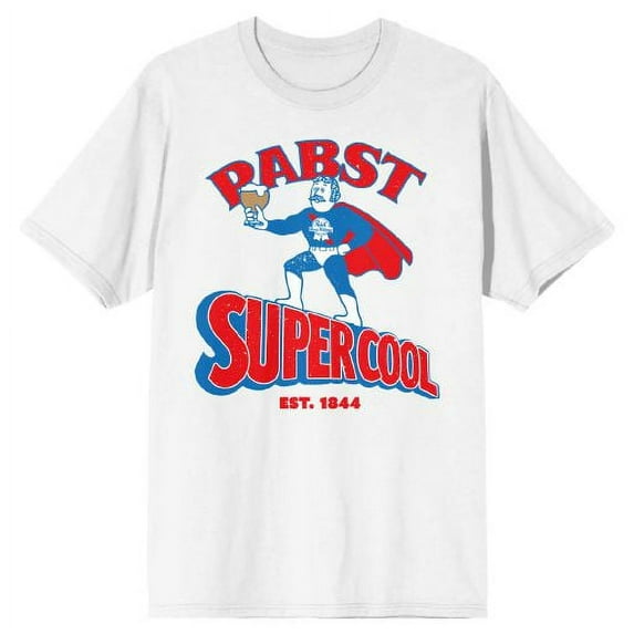 Pabst Blue Ribbon Supercool Bartender Men's White T-shirt - 6XL