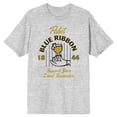 thumbnail image 1 of Pabst Blue Ribbon Support Your Local Bartender Men's Athletic Heather T-shirt-Medium, 1 of 3