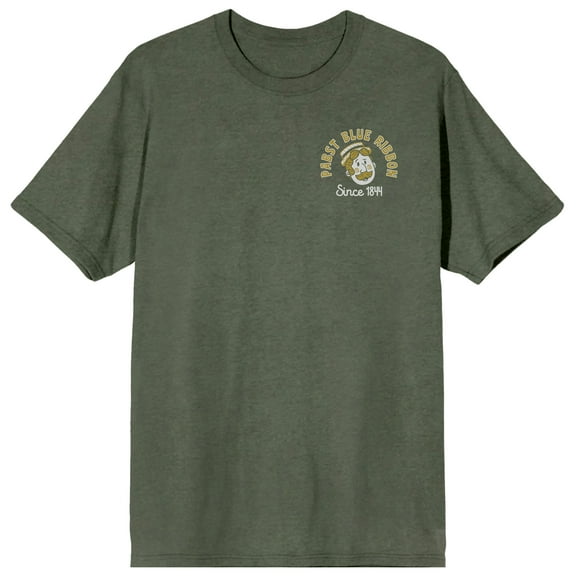 Pabst Blue Ribbon "You Look Like You Need a Pabst" Bartender Men's Monterrey Sage Short Sleeve Tee-Medium