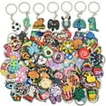 thumbnail image 1 of Pabucle Cute Keychains Bulk,100 PCS Random Different Key Chain Accessories for Keys Backpack Bag Charm Gifts for Party Favors Classroom Prizes C80, 1 of 3