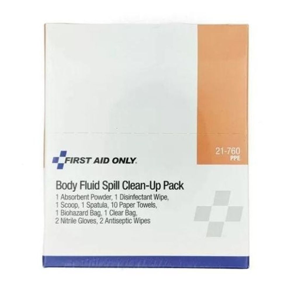 Pac-Kit First Aid Body Fluid Spills Clean Up Pack For Removal & Cleaning 4 Boxes