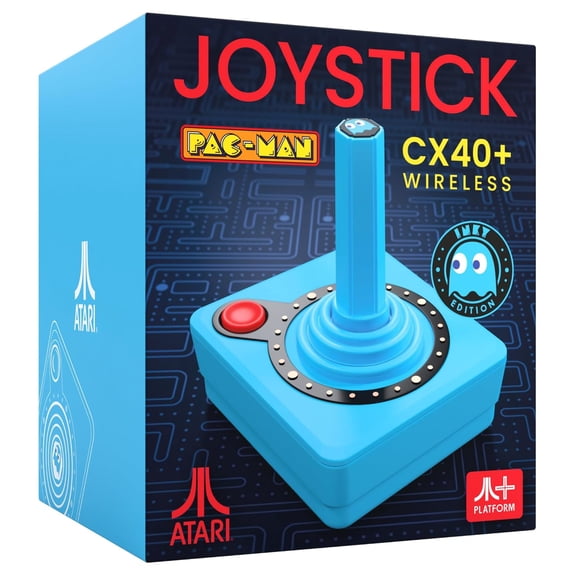 Pac-Man Atari CX40+ Wireless Joystick - Inky Edition - Blue