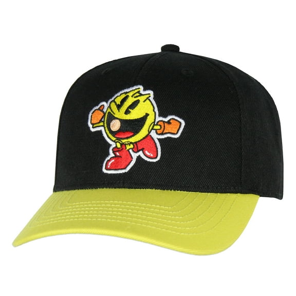Pac-Man Hat Embroidered Classic Video Game Adjustable Precurve Snapback Hat Cap