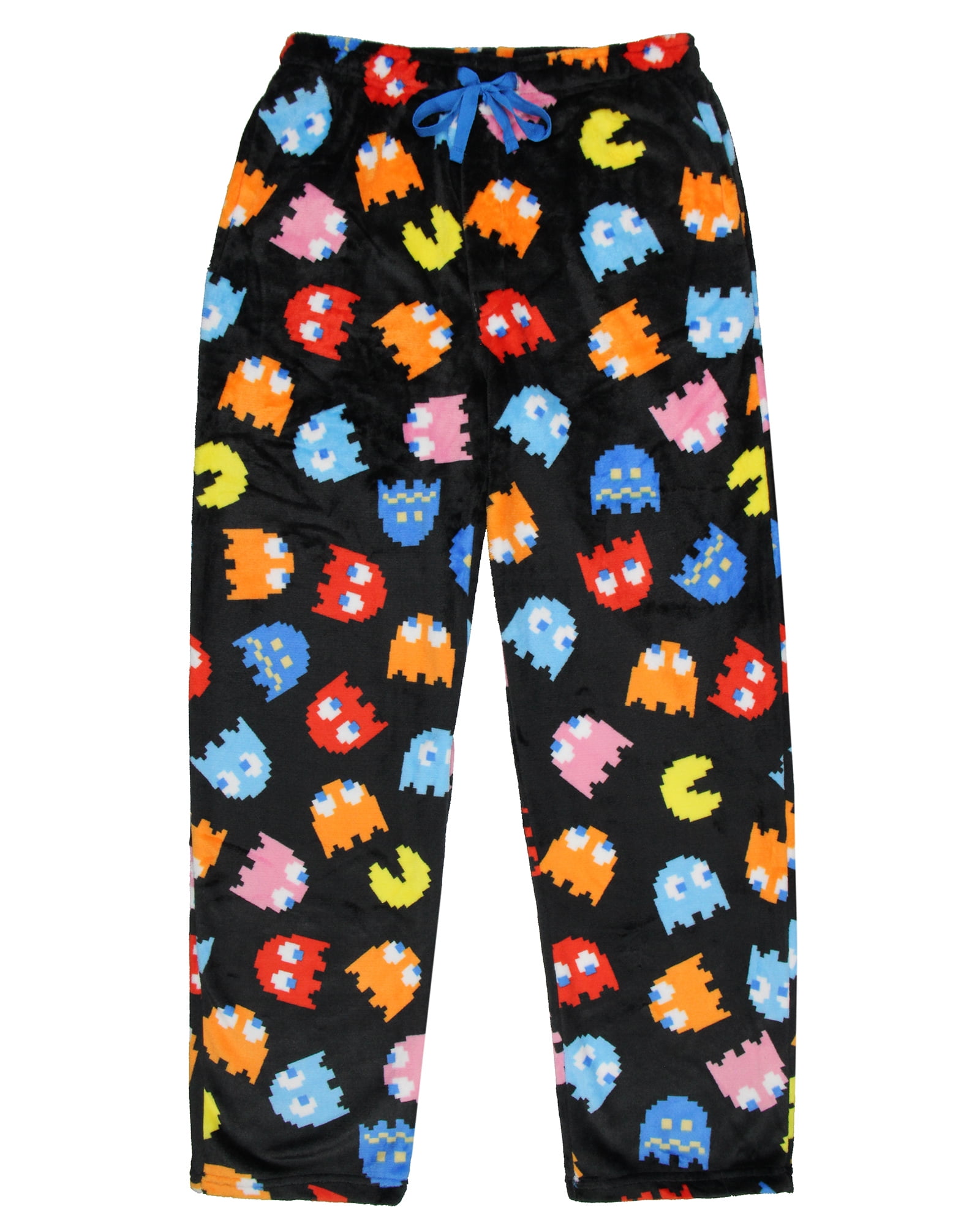 Pac Man Men's AOP Game Ghosts Adult Plush Fleece Lounge Sleep Pajama