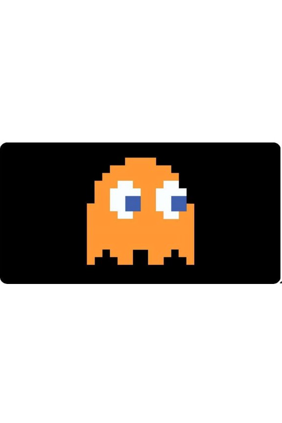 Pac-Man Orange Photo License Plate
