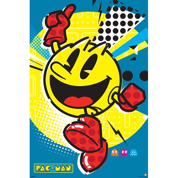 Pac-Man Pop Jump Poster Print (22 x 34)