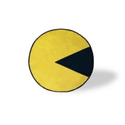 Pac-Man Video Game Character Large Round Fleece Throw Blanket | 60-Inch Diameter