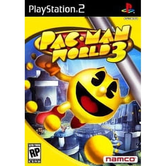 Pre-Owned Pac Man World 3, by Bandai Namco, for Physical/PlayStation 2, Platformer Game, Action & Adventure, Parental Controls, 1 Offline Player