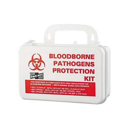 Bloodborne Pathogens Kit, Weatherproof Plastic, Wall Mount