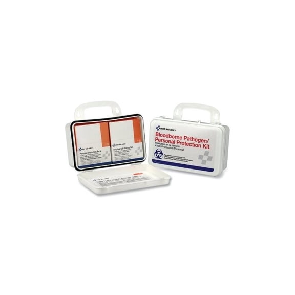 Bloodborne Pathogens Kit, Weatherproof Plastic, Wall Mount