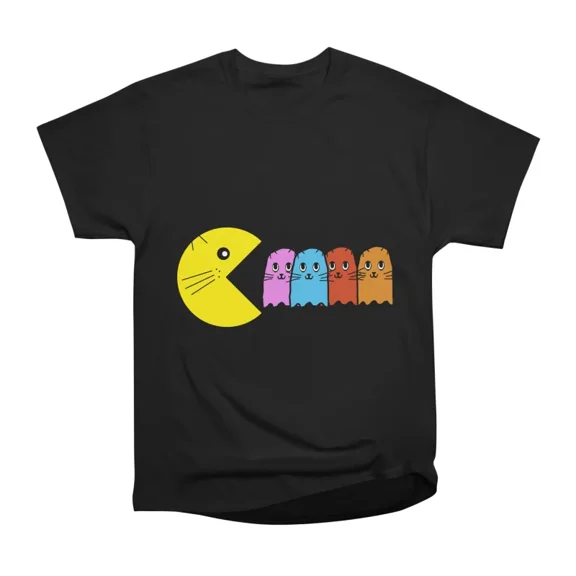 PacCat Ghost Cats T-Shirt Tee Gift For Him Merch For Her Apparel For Friend