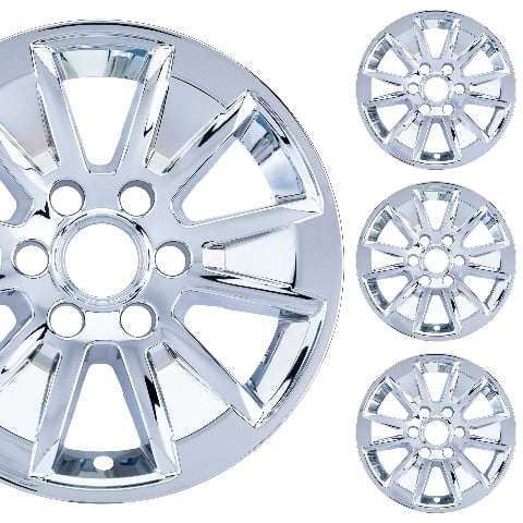 PacRim 17" Chrome Wheel Skin Cover |Compatible with 17" Chevy Silverado 1500 LT/GMC Sierra 1500 SLE 2019-2024 |Set of 4
