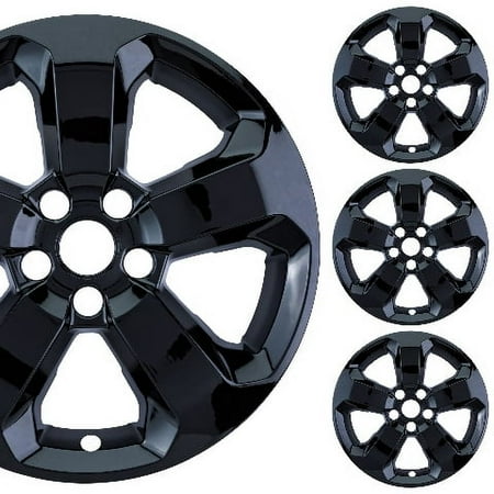 PacRim 17" Gloss Black Wheel Skin Cover |Compatible with 17" Jeep Compass 2017-2021 |Set of 4