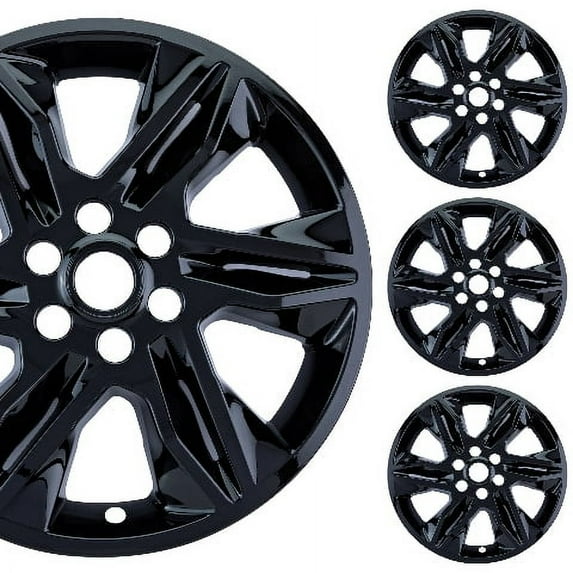 PacRim 18" Gloss Black Wheel Skin Cover |Compatible with 18" Chevrolet Blazer 2LT, 3LT 2019-2022 |Set of 4
