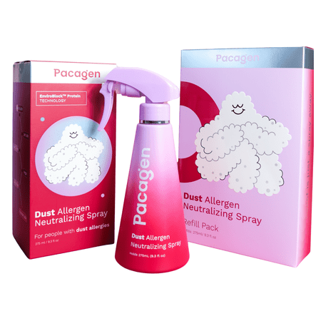 Pacagen Dust Allergen Neutralizing Spray for Humans - Perfect for Home Use, Immediate Results, Easy to Use, and Pet Friendly - A Few Sprays Away from A Clear Day