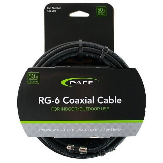 Pace 135-050 RG-6 Indoor Outdoor 50' RV Satellite TV Coaxial Cable