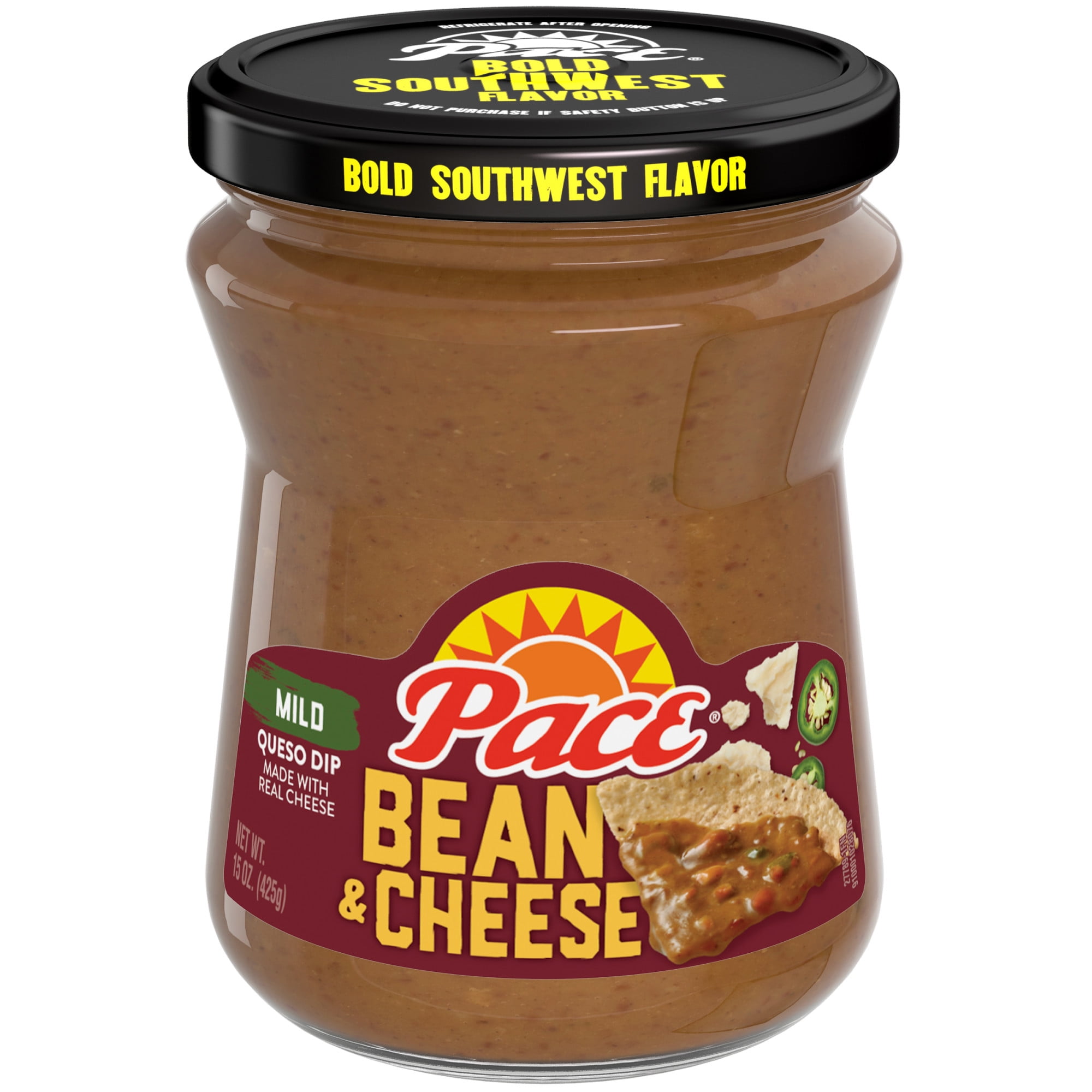 Pace Bean & Cheese Queso Dip, 15 Ounce Jar