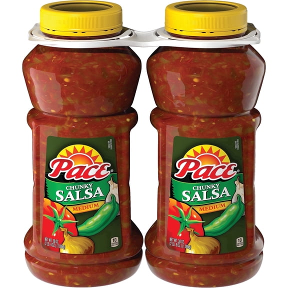 Pace Chunky Salsa, Medium, 38 oz Bottle (Pack of 2)