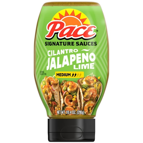 Pace Cilantro Jalapeno Lime Signature Sauce, 10.4 oz Bottle