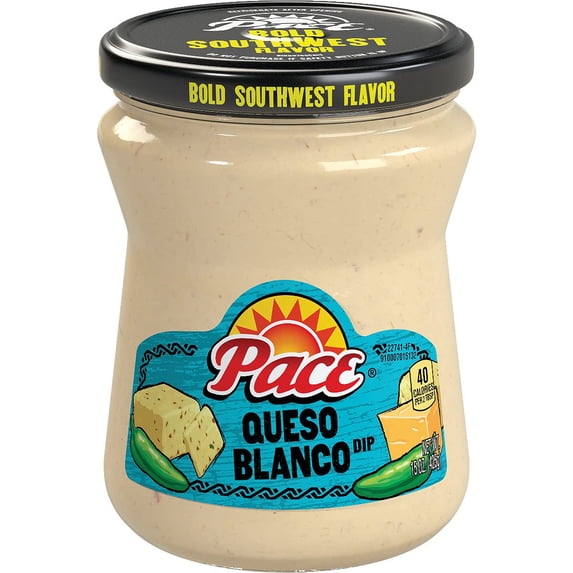 Pace Queso Blanco Cheese Dip Jar 15 oz (Pack of 14)