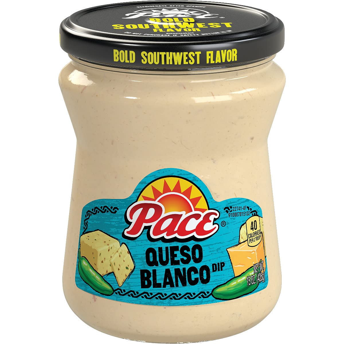 Pace Queso Blanco Cheese Dip Jar 15 oz (Pack of 4)