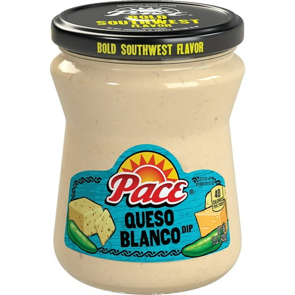 Pace Queso Blanco Cheese Dip Jar 15 oz (Pack of 6)