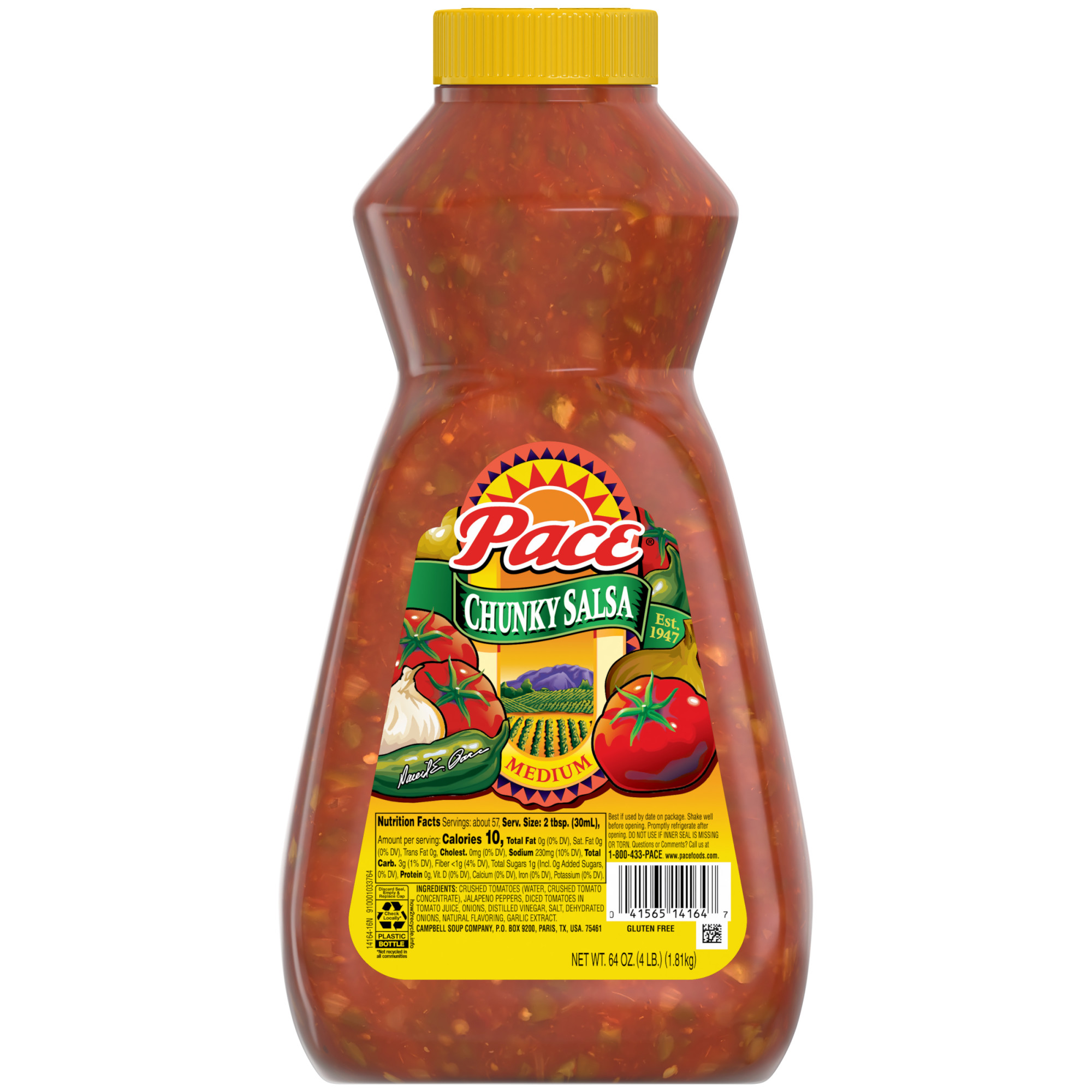 Pace Salsa, Chunky Medium Salsa, Perfect for Taco Night, 64 oz Bottle - image 1 of 12