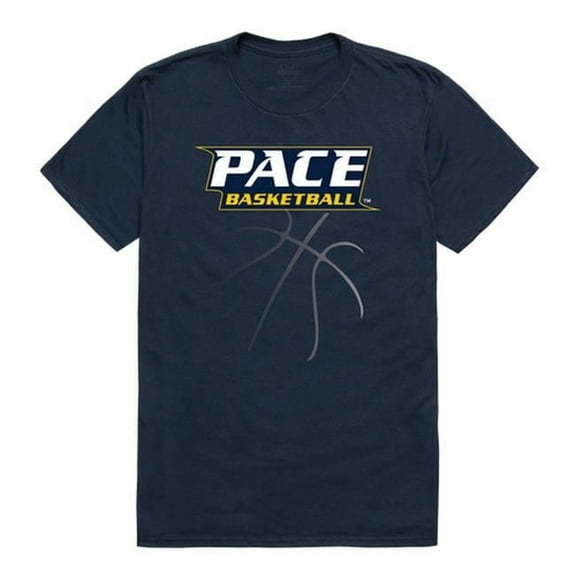 Pace University Setters College Basketball T-Shirt, Navy - Small