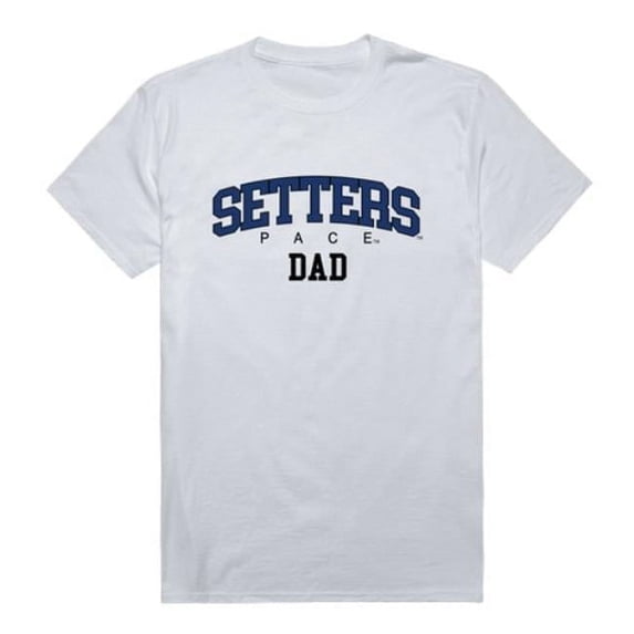 Pace University Setters College Dad T-Shirt, White - 2XL