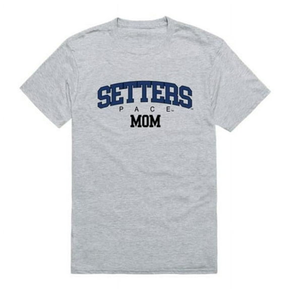 Pace University Setters College Mom T-Shirt, Heather Grey - Small
