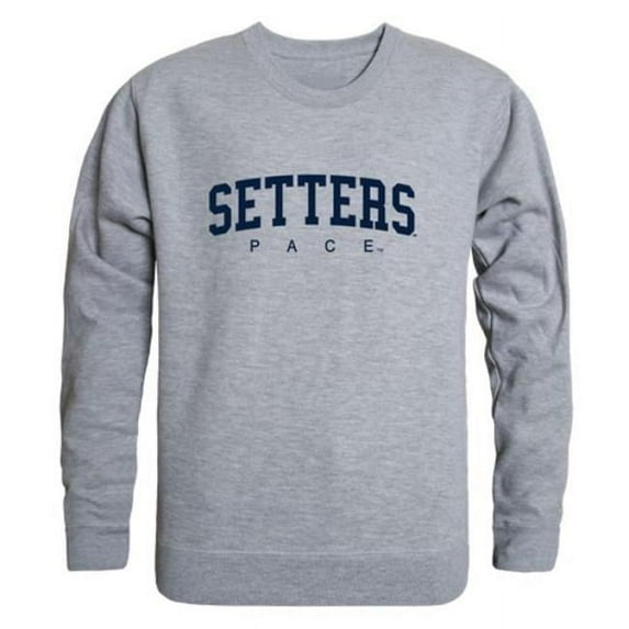 Pace University Setters Game Day Crewneck Sweatshirt, Heather Grey - 2XL