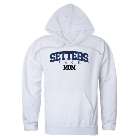 Pace University Setters Mom Hoodie, White - Large