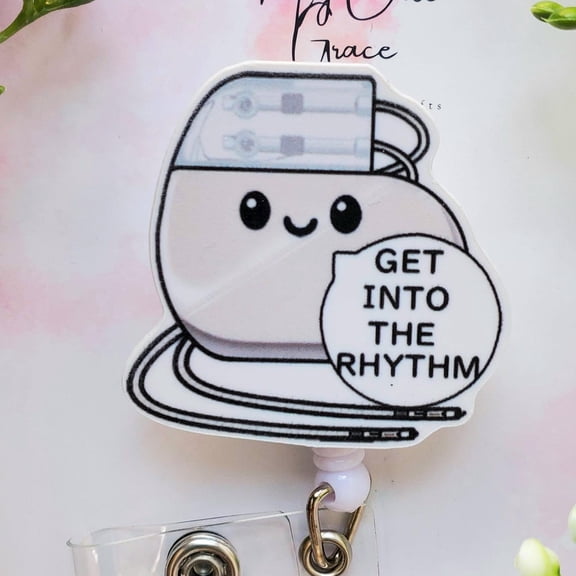 Pacemaker Badge Reel, Cardiac Nurse Gift, 3D Design