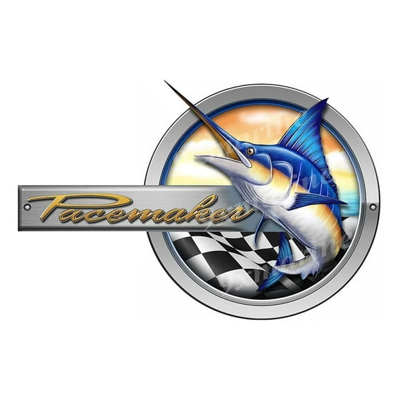 Pacemaker Marlin Round Designer Sticker 10"x6.5"