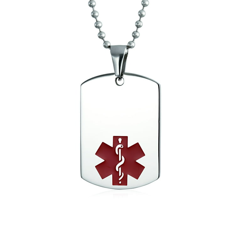 Mens shop medical necklace