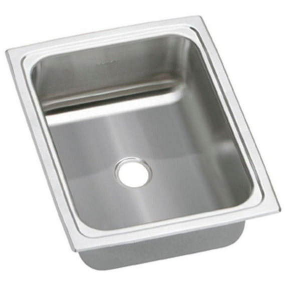 Pacemaker Top Mount Stainless Steel 12-1/2x15x6-1/8 0-Hole Single Bowl Kitchen Sink