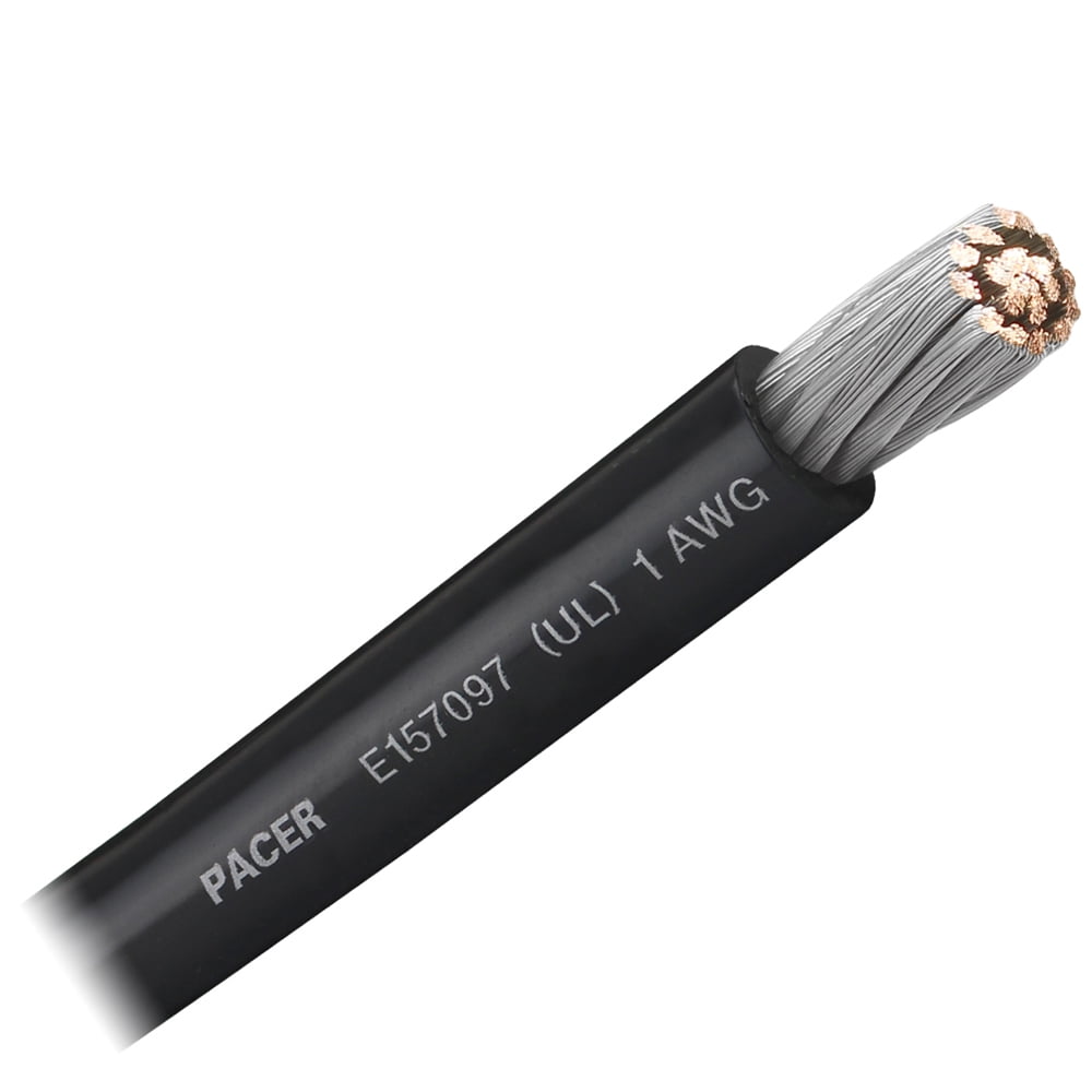 Pacer Black 1 AWG Battery Cable - Sold By The Foot | Bundle of 5 ...