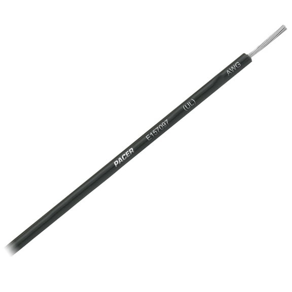 Pacer Black 8 AWG Primary Wire - 25  [WUL8BK-25]