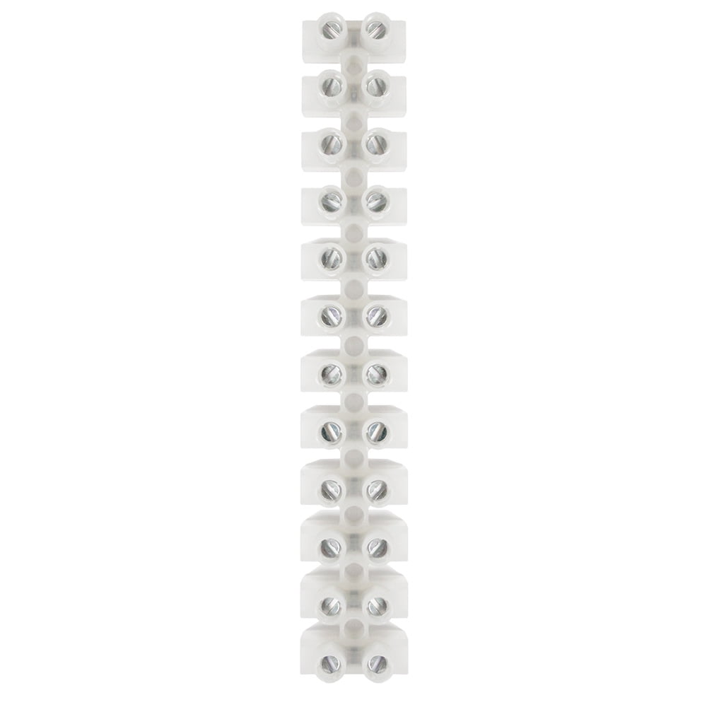 Pacer Group E400-12-5 Pacer 40a Euro Style Terminal Block - 12 Positions - 5 Pack