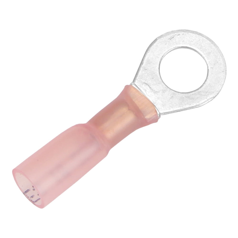 Pacer 22-18 AWG Heat Shrink Ring Terminal - 1/4" Stud Size - 1... [TE18-14R-100]