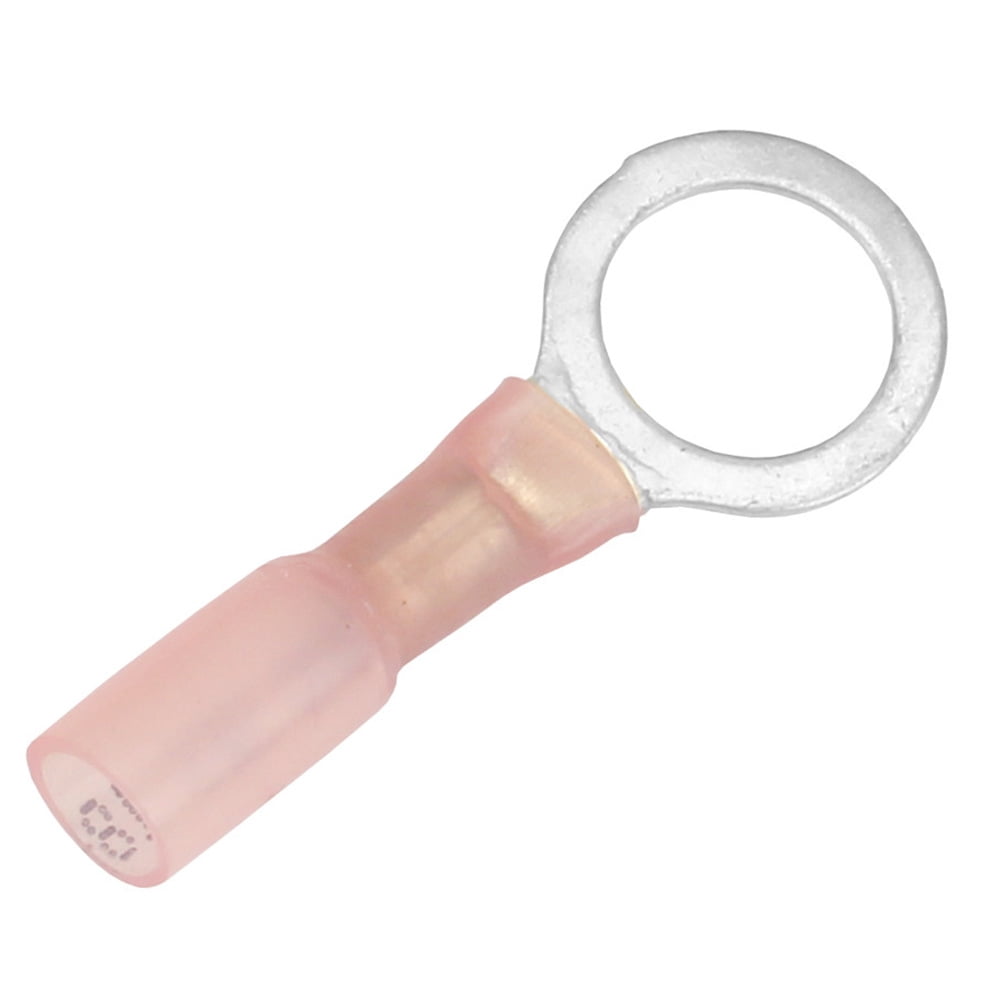 Pacer 22-18 AWG Heat Shrink Ring Terminal - 3/8" Stud Size - 1... [TE18-38R-100]