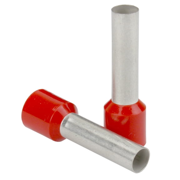 Pacer Group TFRL16-8MM-25 Pacer Red 16 Awg Wire Ferrule - 8mm Length - 25 Pack