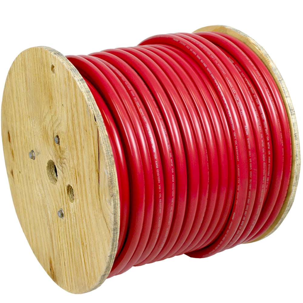 Pacer Round 4 Conductor Cable - 500' - 10/4 AWG - Black, Green, Red & White main image 0