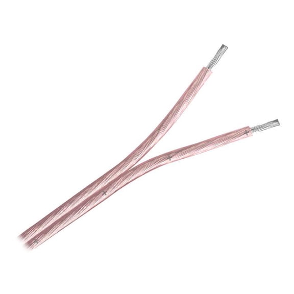 Pacer W16-2ACLR-100 Clear 16-2 AWG Two Conductor Speaker Wire - 100 ft.