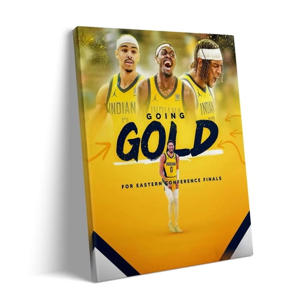 Pacers Team Going Gold Poster Motivational Basketball Playoff Print Sports Wall Decor For Teen Room Gym Home Dorm Hallway