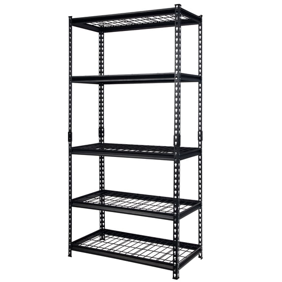 Pachira 36" x 72" 5 Shelf Steel Shelving for Home/Office Organizing, Black