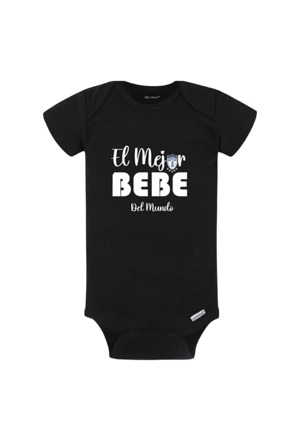 Pachuca El Mejor Bebé Del Mundo Baby Bodysuit – Soccer Fan Jumpsuit – Soft Cotton Onesie Outfit - Black - (6-9 Months)