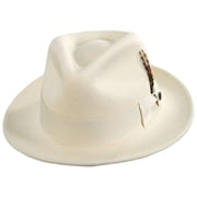 Pachuco Crushable Wool Felt Fedora Hat - XXL - Cream